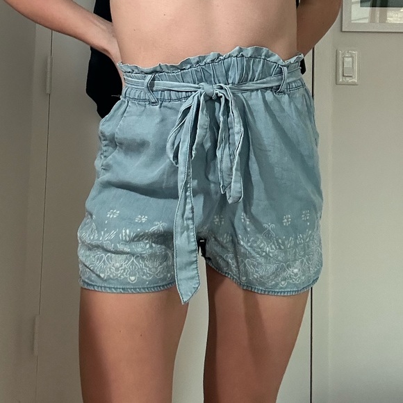 Floral High Waisted Shorts - Picture 2 of 4